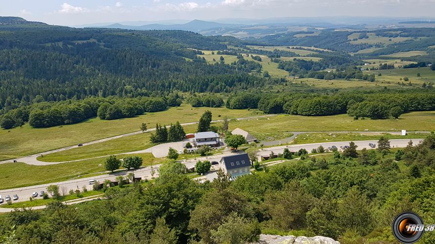 Vue sur le parking