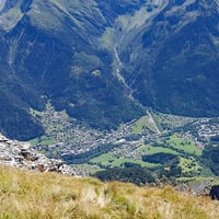 Vue sur les Contamines.