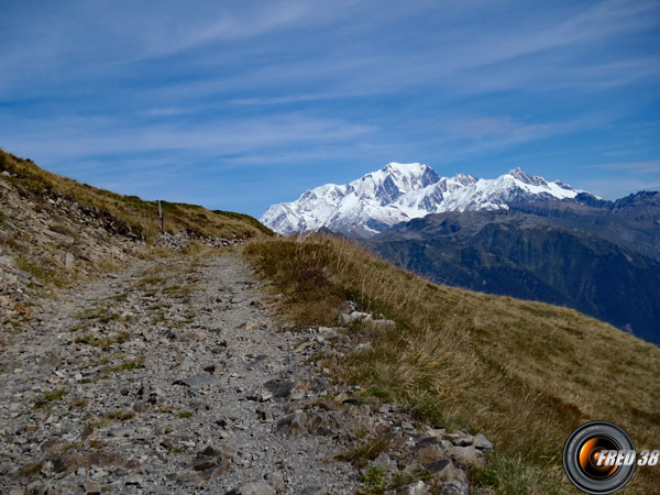 La piste avant le chalet.