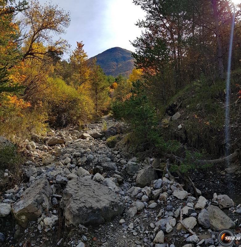 Montée dans le ruisseau.