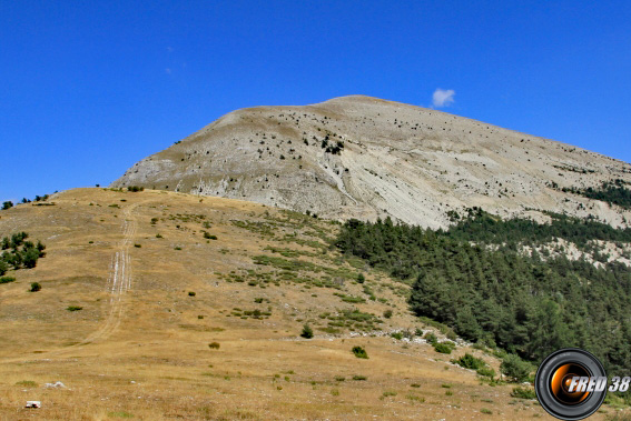 La crête montant au sommet.