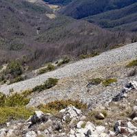 Vue sur la montée du col de coucourdet.