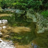 La traversée du ruisseau.