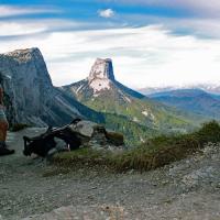 Le Mont Aiguille vu du pas de l'Aiguille.
