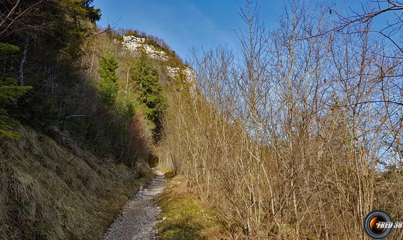 Le sentier de montée.