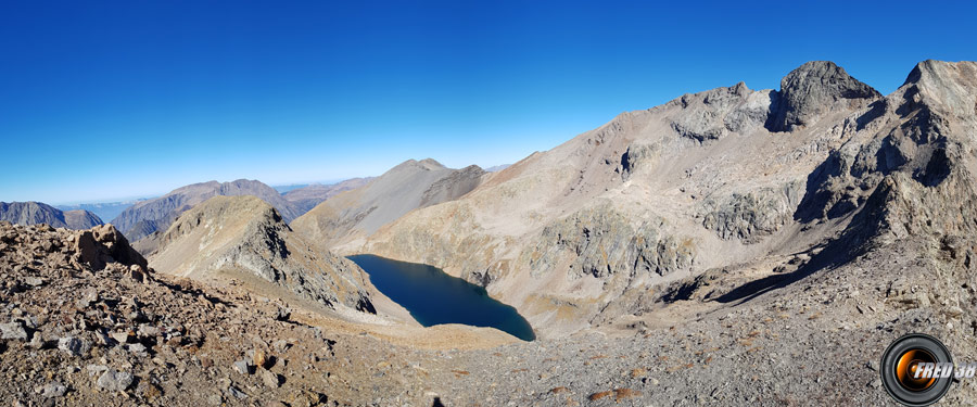 Lac du Vallon vu du sommet.