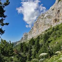 Sentier balcon en versant est.