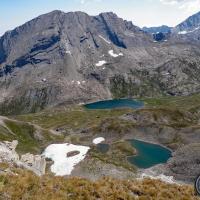 Vue sur la Taillante et le lac Foréant.