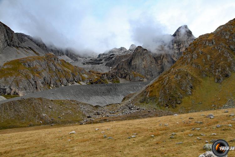 Arrivée à la moraine