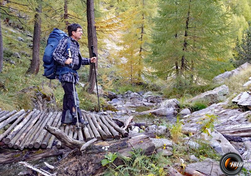 Près de la cabane.