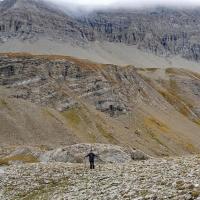 Descente sur le col des Esbéliousses.