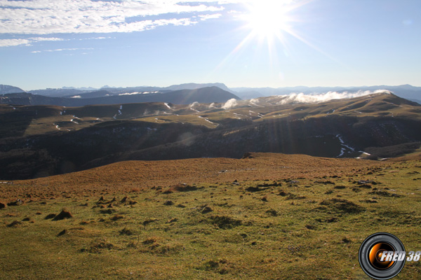 Le plateau vu Roc de Touleau.