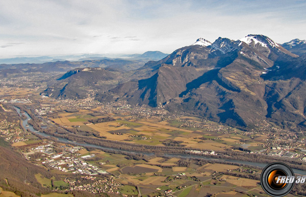 La vallée de l'Isère vue de la Dent du Loup à 1425 m.