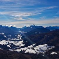 Vue sur les sommets de la Chartreuse.
