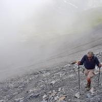 Sous le petit col du sommet.