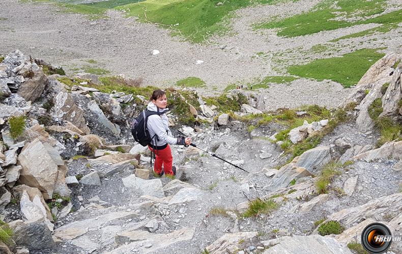 Descente du passeur.