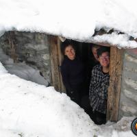 L'avant du refuge d'hiver.