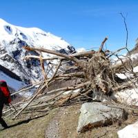 Eboulis sur le sentier