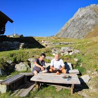 Petite pause près du refuge.