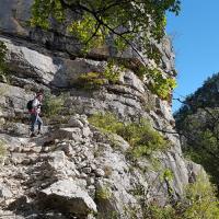 Traversée de la falaise.