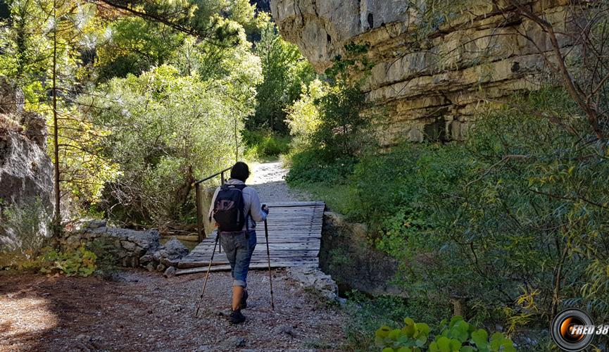 Dans les gorges.