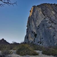 La descente près de l'éboulis.