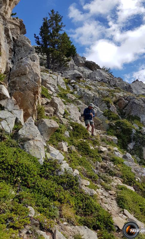 La montée vers la crête.