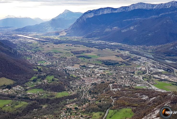 Vue du sommet sur Voreppe.