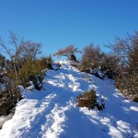 La crête menant au sommet.