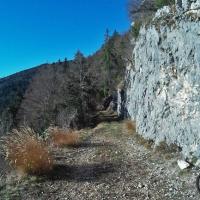 Sur la piste en direction du sommet
