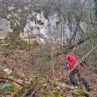 Traversée de la falaise.