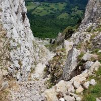 Le couloir vu du haut.