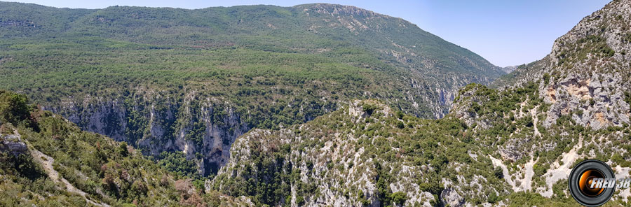 Vue des gorges dans la partie finale.