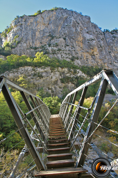 La passerelle de l'Estelié (pas sur l'itinéraire),  