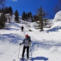 Le départ vers la crête au col de Champet.
