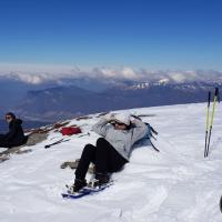 Le sommet, et en fond la Dent d’Arclusaz et le Mont Trélod.