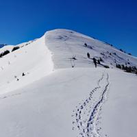 Le sommet et les crêtes y conduisant au dessus du col de Champet.