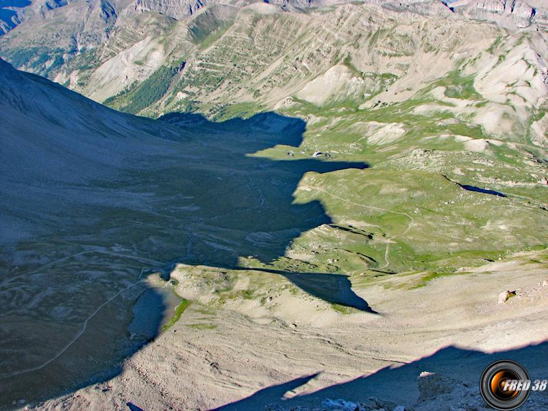 Vue sur le col de la Cayolle