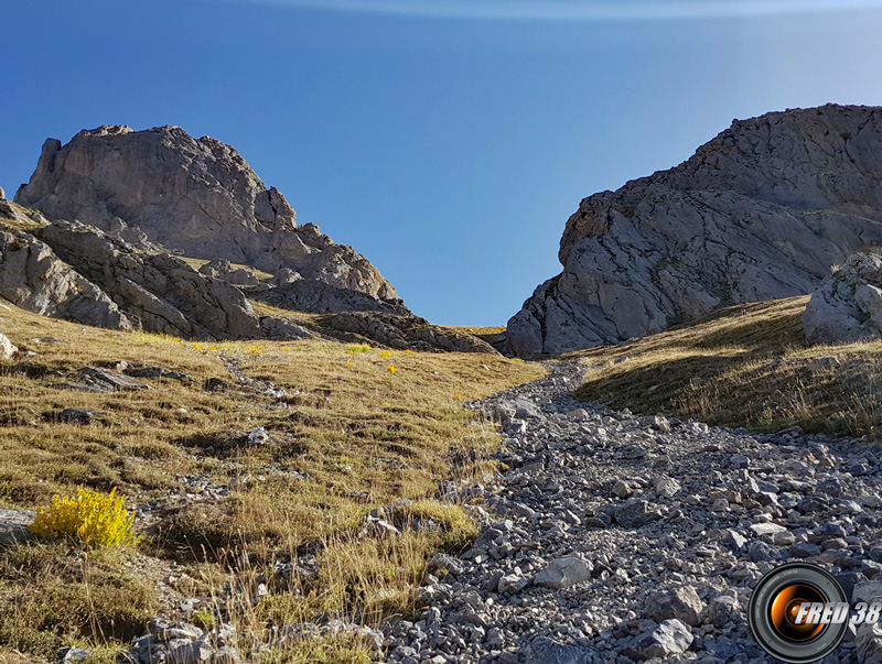 Le couloir sous l'Aiguillette.