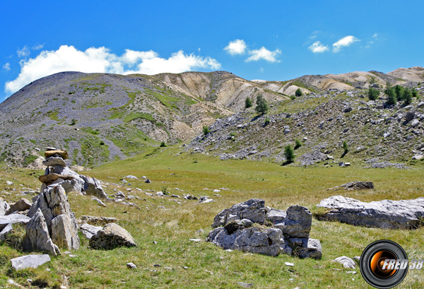 Les Terres Blanches du col.