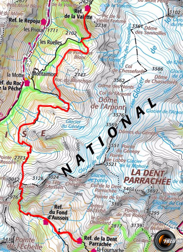 Tour glacier carte4