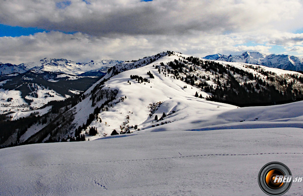 Le sommet vu des chalets des Stellets.