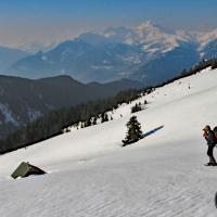 Au dessus du chalet du Sécheron.
