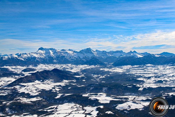 Vue sir Belledonne.